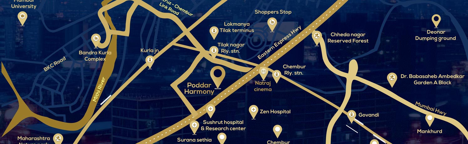 Poddar Harmony Chembur Location Map
